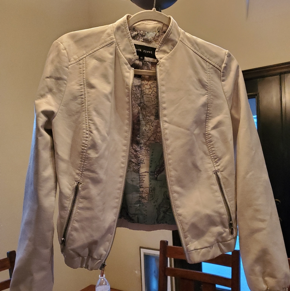 Black Rivet leather look jacket